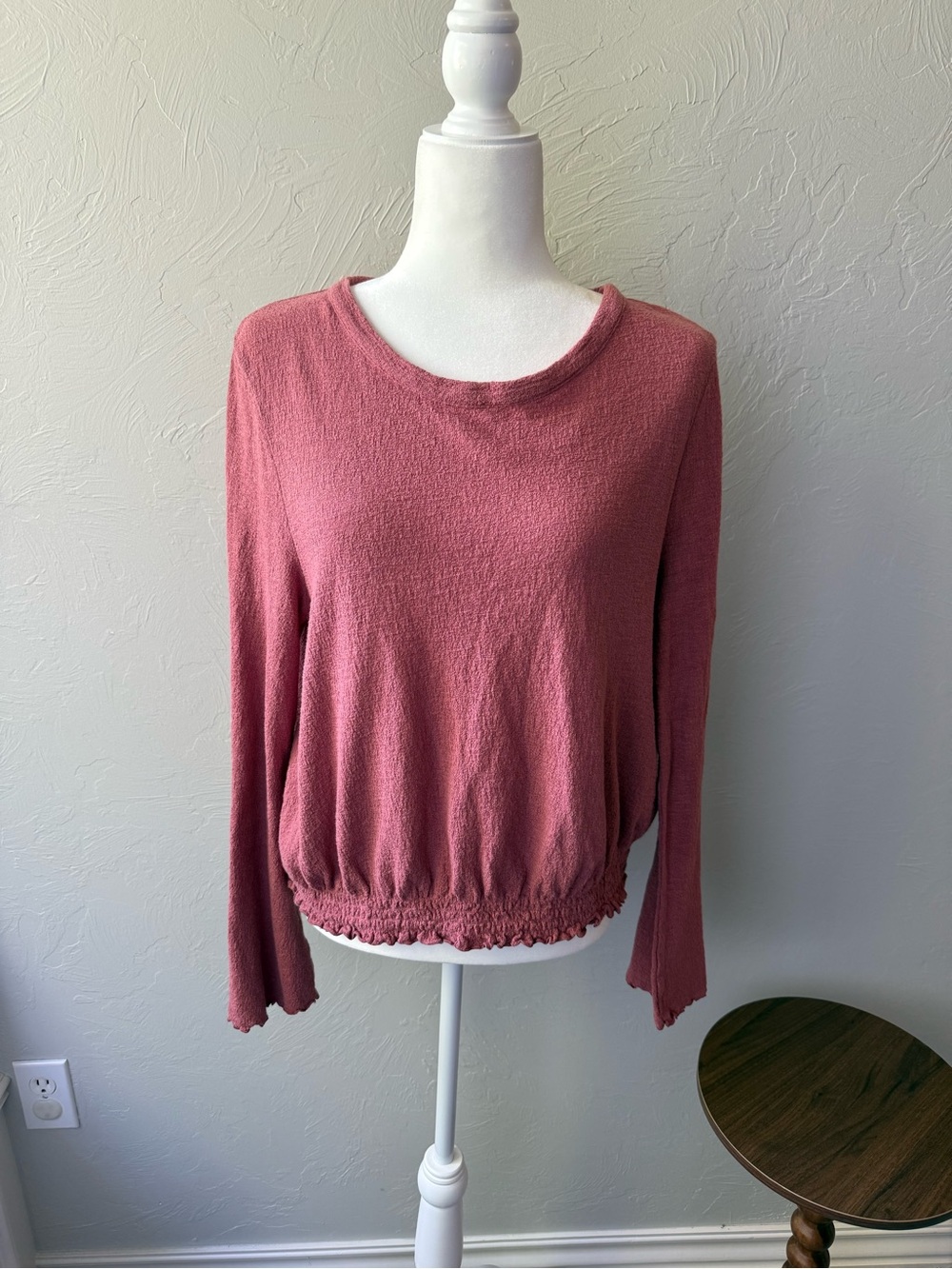 Madewell Dusty Rose Bell Sleeve Top 100% Cotton Women’s L